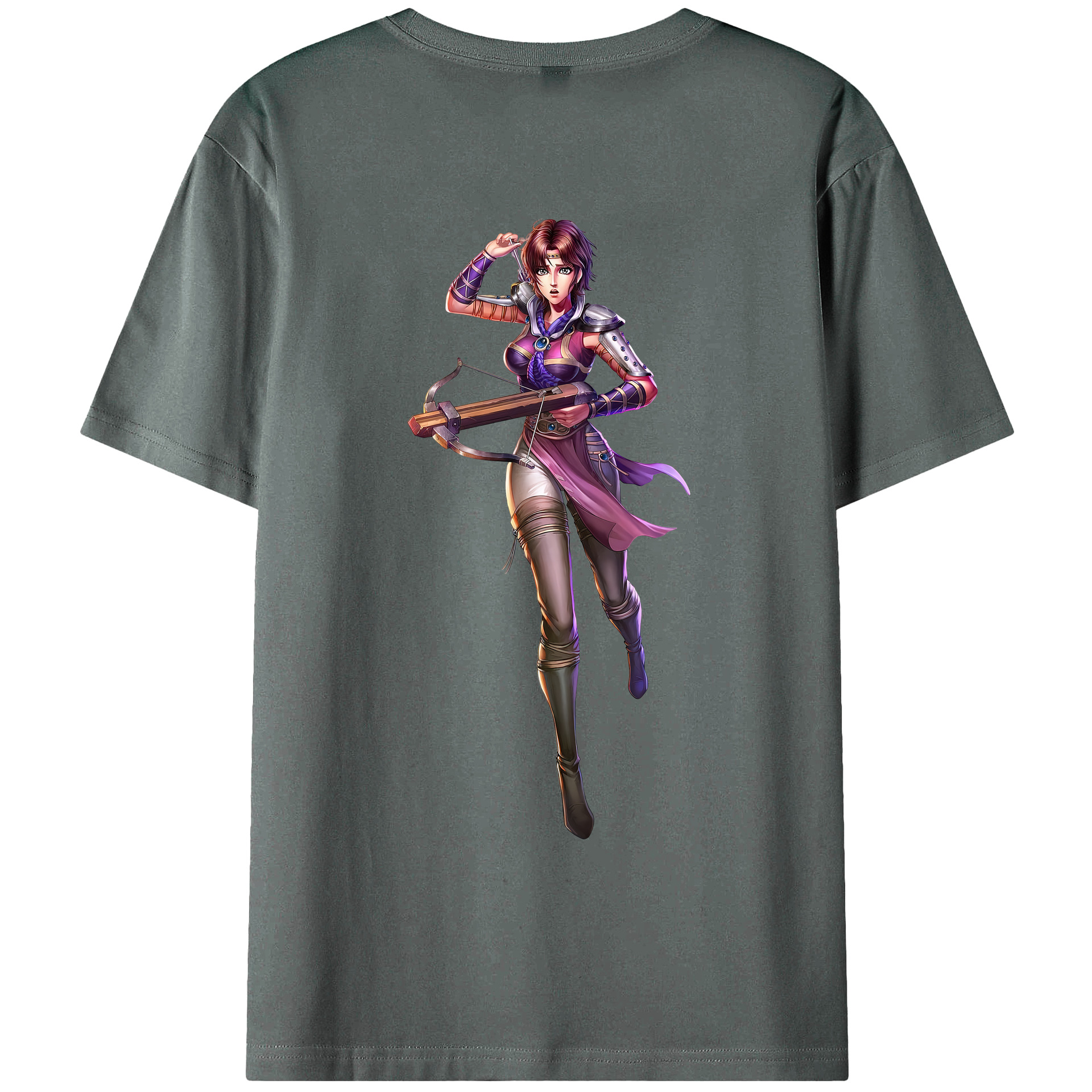 （画像用） 北斗の拳 Fist of the North Star 綿100％ メンズ半袖Tシャツ（バックプリント） 通気性